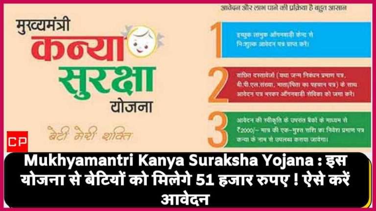 Mukhyamantri Kanya Suraksha Yojana : इस योजना से बेटियों को मिलेगे 51 हजार रुपए ! ऐसे करें आवेदन