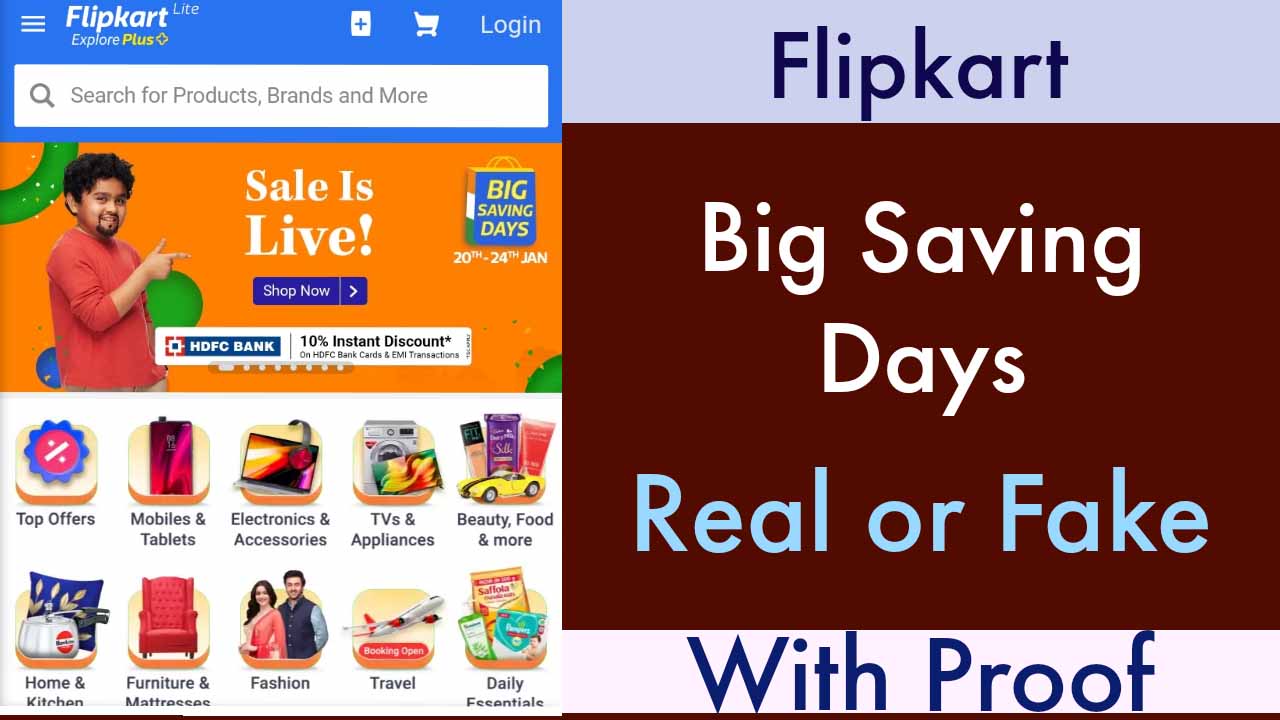 Flipkart Big saving days Real or Fake