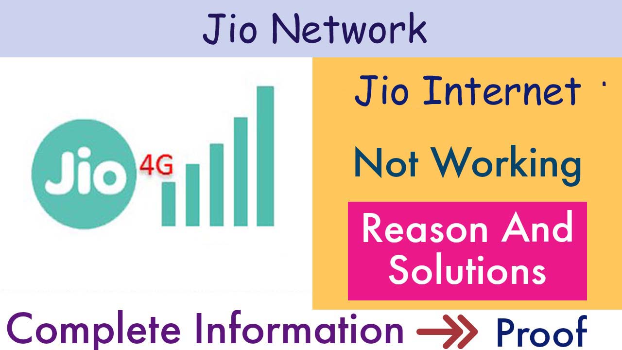 Jio Internet Not Working