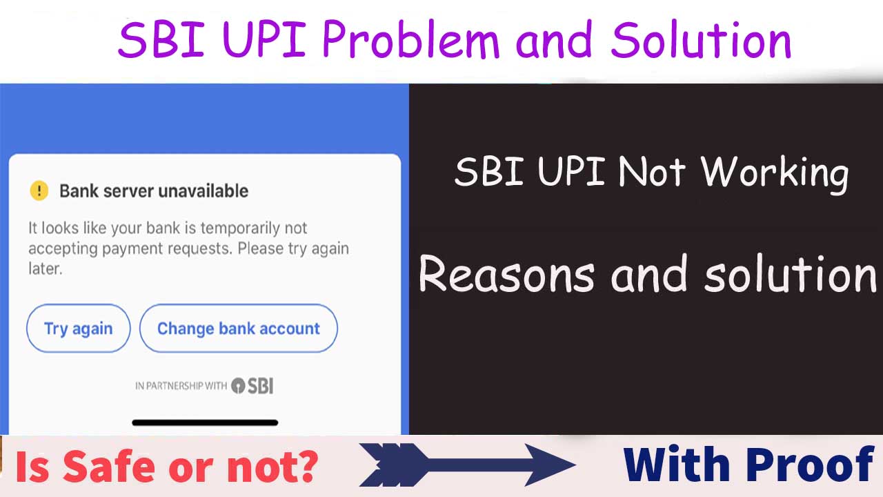SBI UPI Not Working
