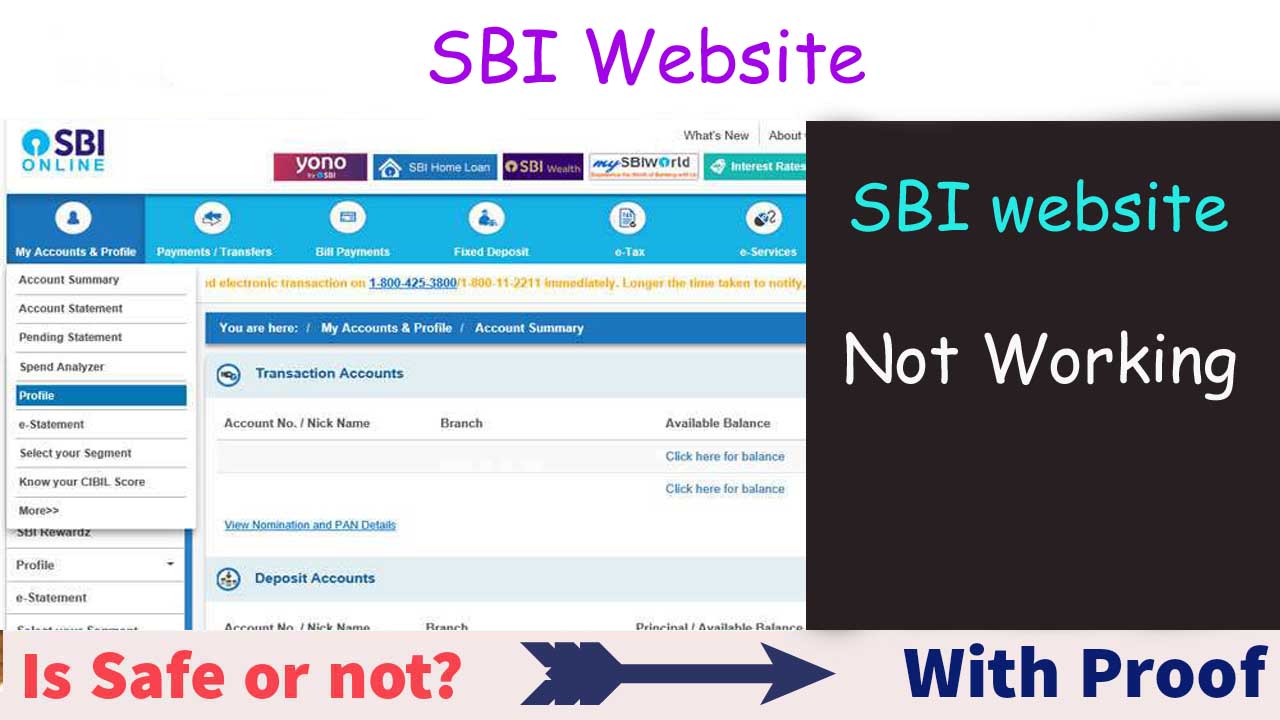 SBI Website not working