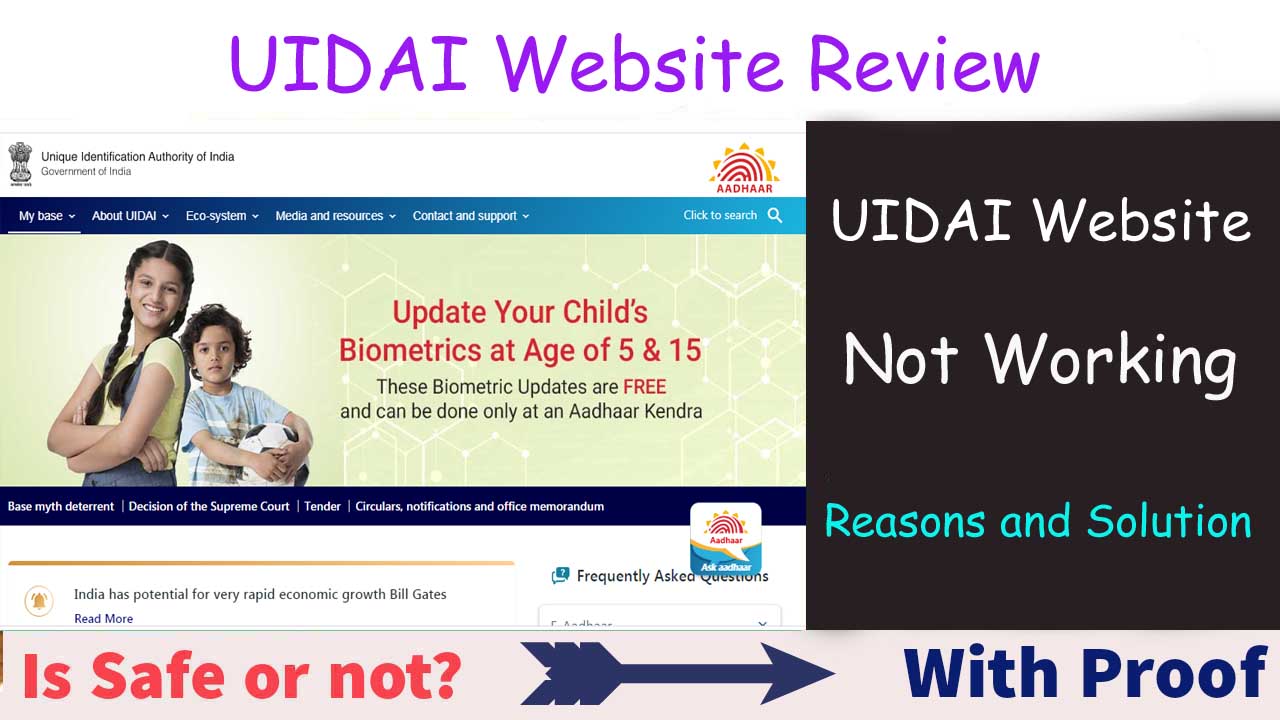 UIDAI Website not working