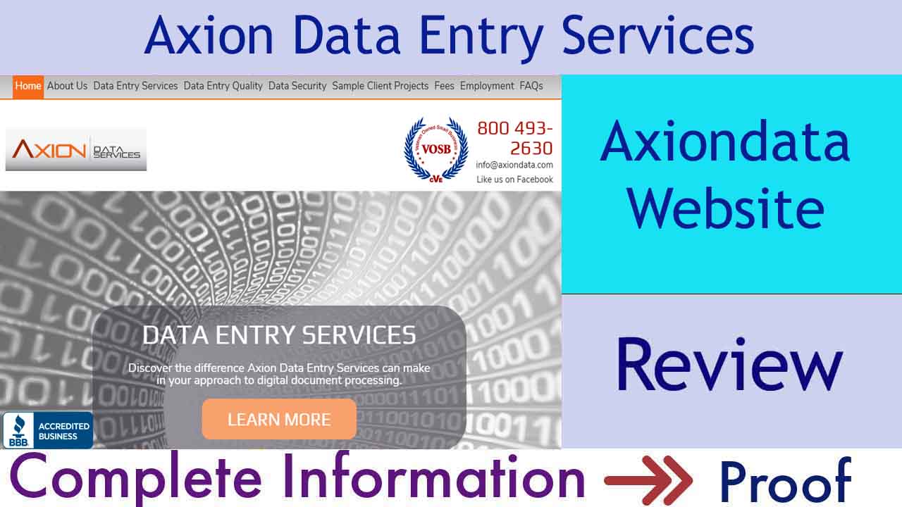 Axion data entry services
