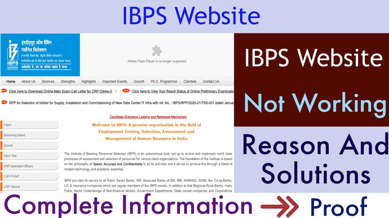 IBPS Site Not Working