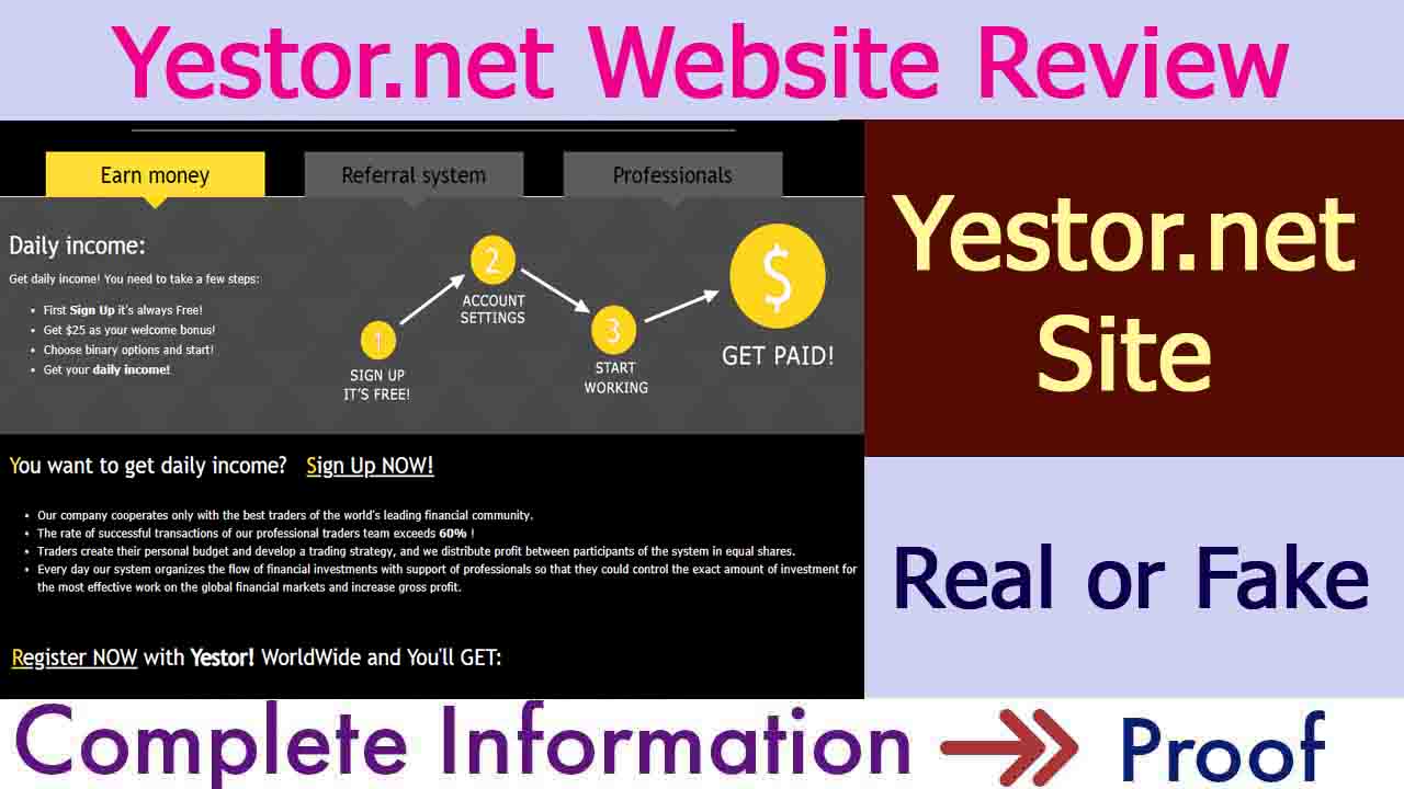Yestor Site Review