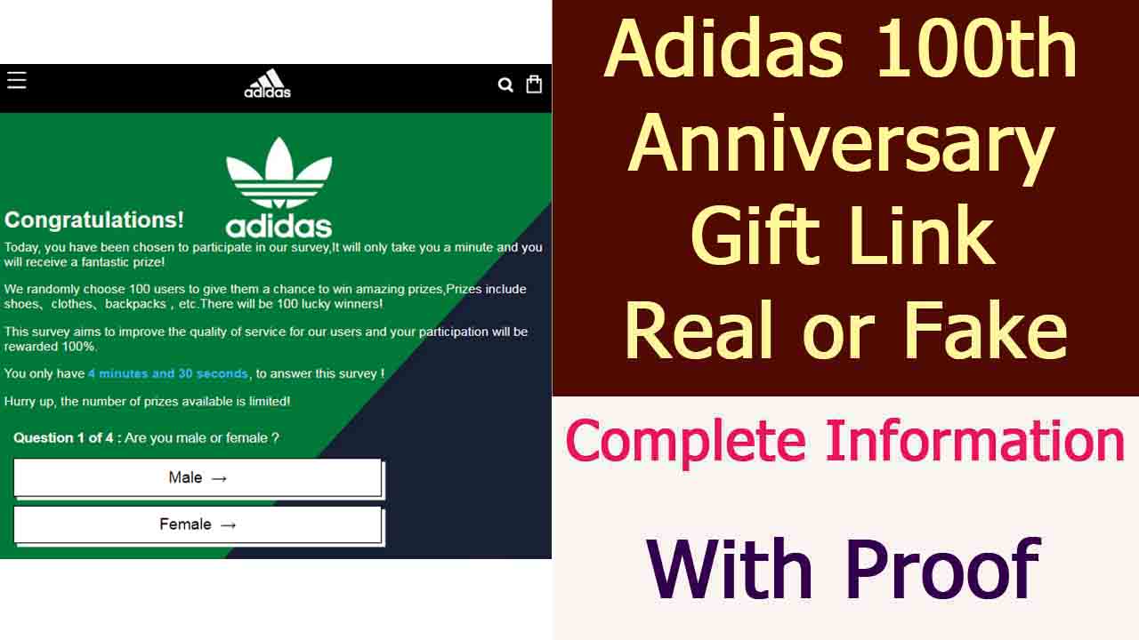 Adidas Anniversary Gift Link