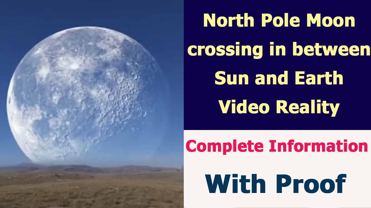 North Pole Moon crossing in between Sun and Earth