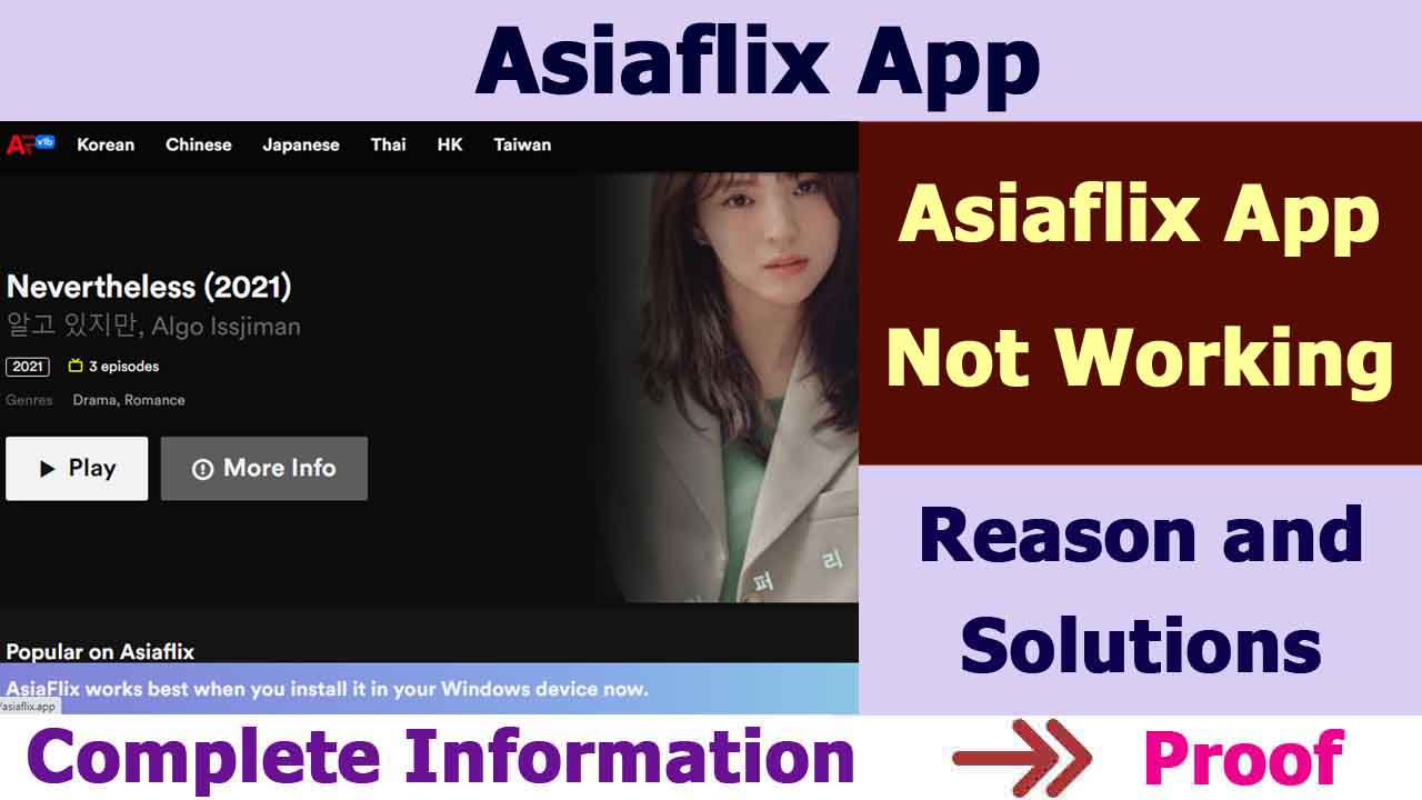 Asiaflix App Not Working