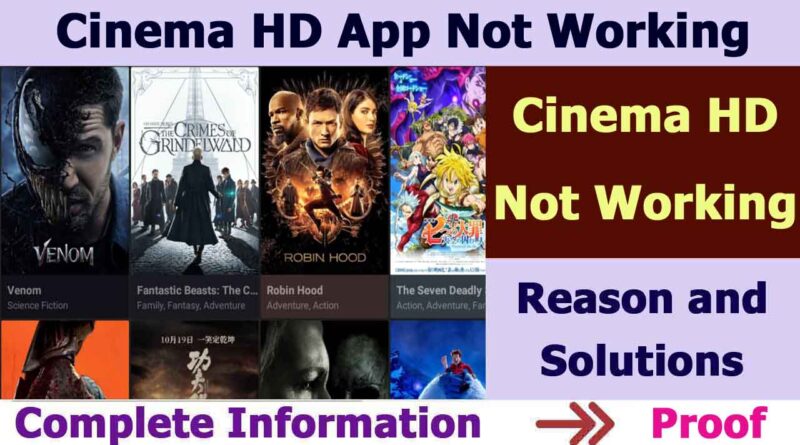 Cinema HD App Not Working