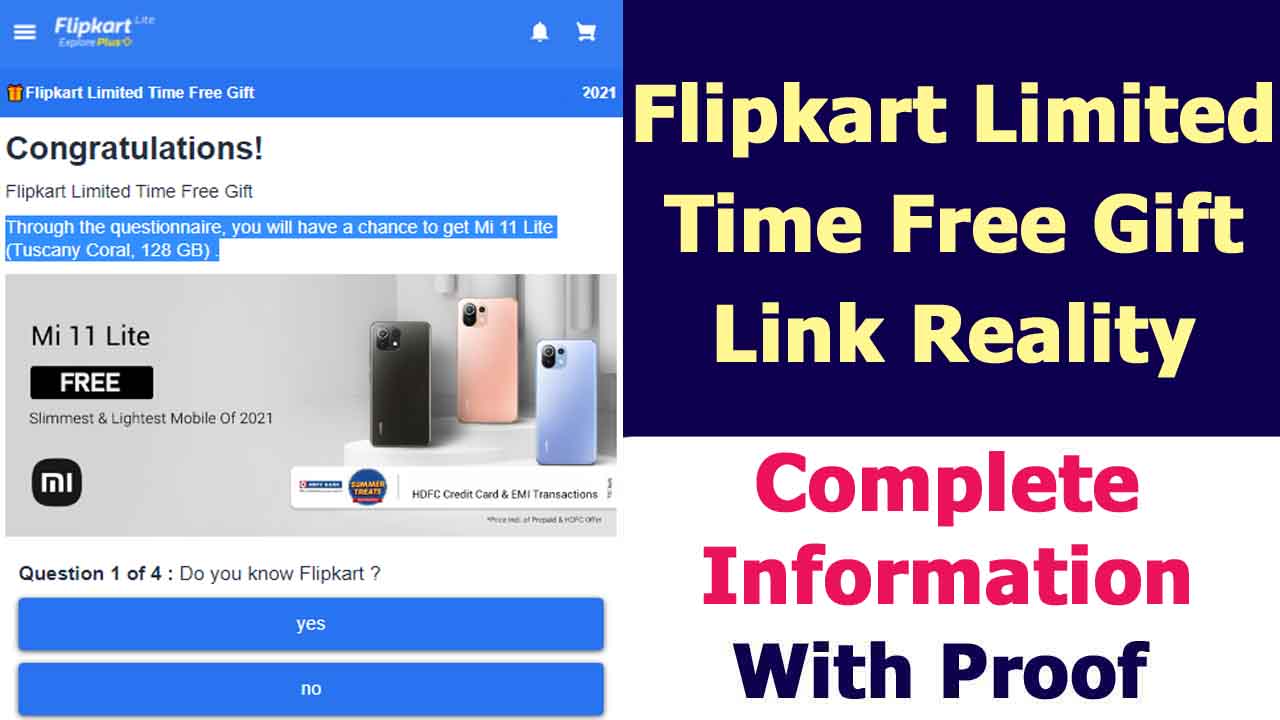 Flipkart Limited Time Free Gift Link Reality