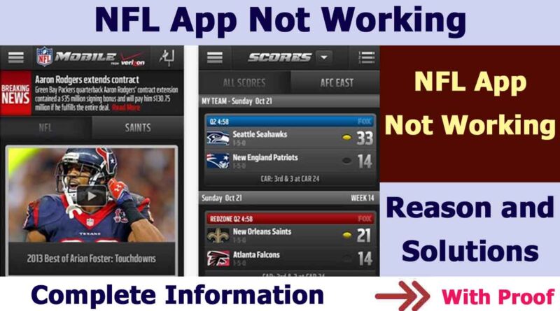 NFL App Not Working