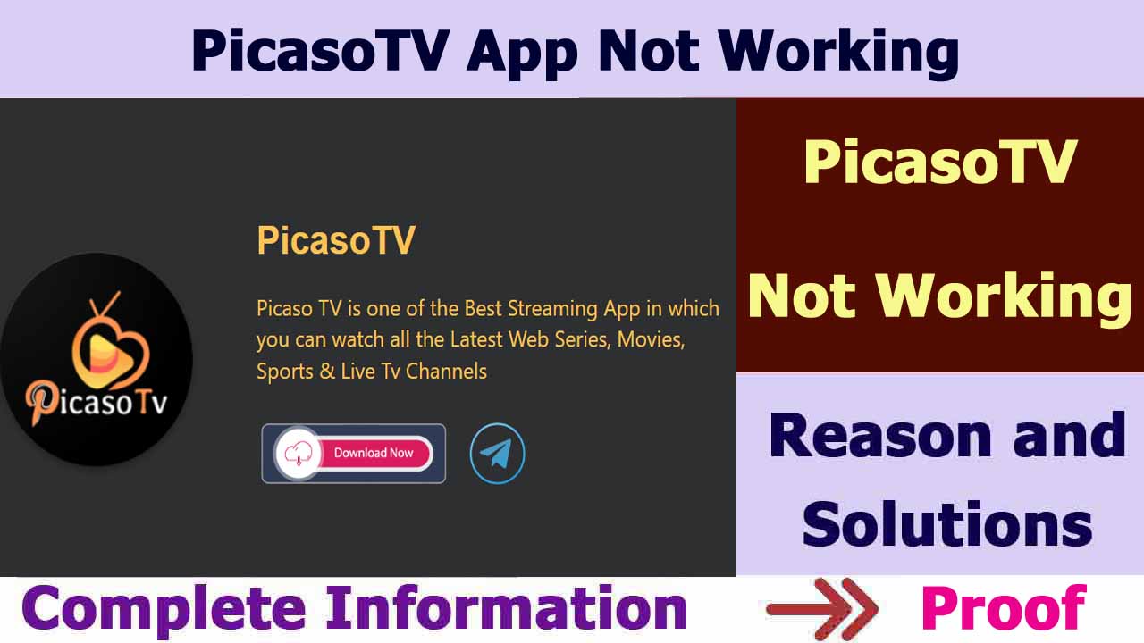 PicasoTV Not Working