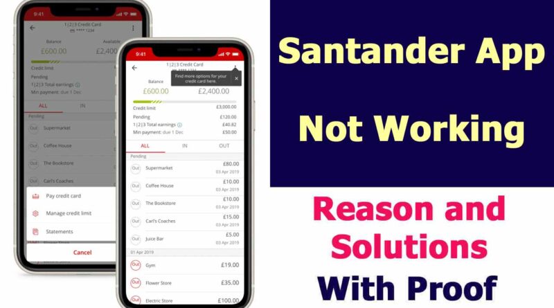 Santander App Not Working