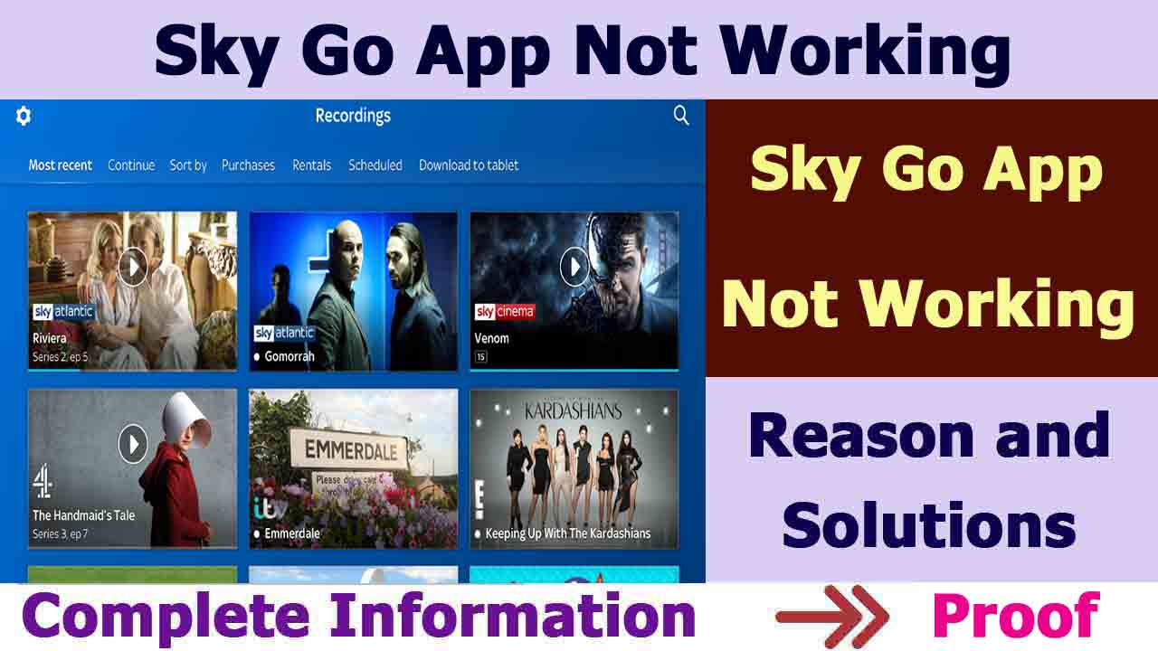 Sky Go App Not Working