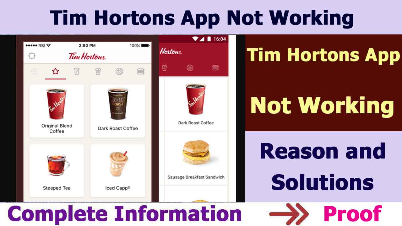Tim Hortons App Not Working