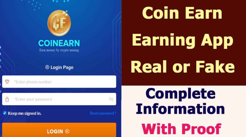 Coinearn App Real or Fake