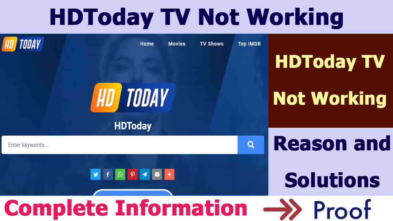 HDToday TV Not Working