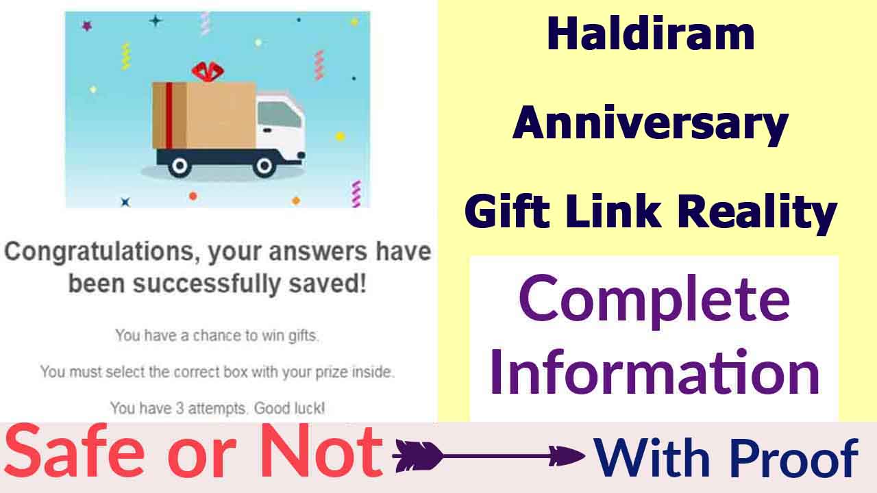 Haldiram Anniversary Gift Link Reality