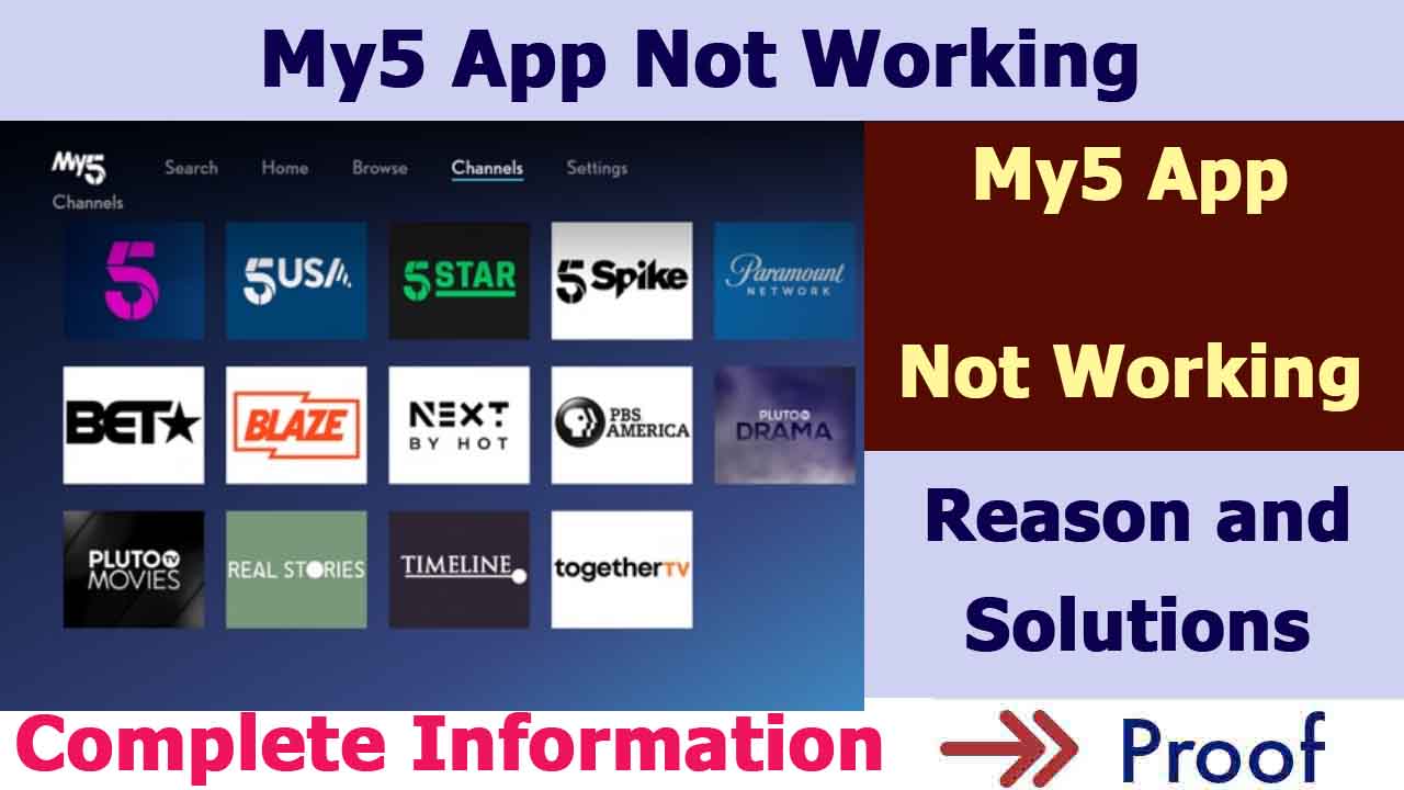 My5 App Not Working