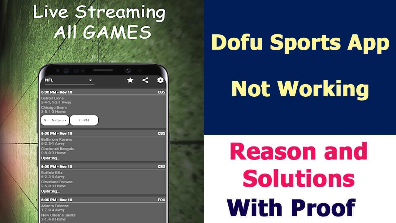 Dofu Sports App Not Working
