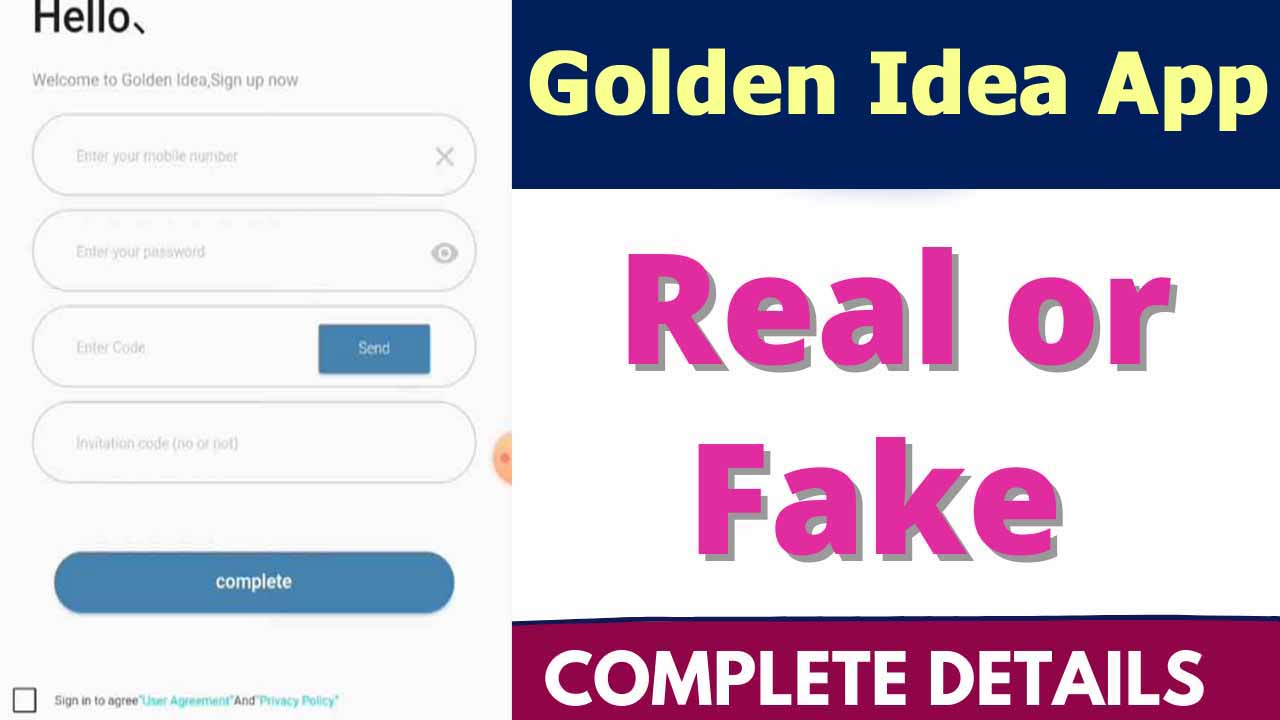 Golden Idea App Real or fake