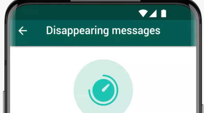 Whatsapp message disappearing feature