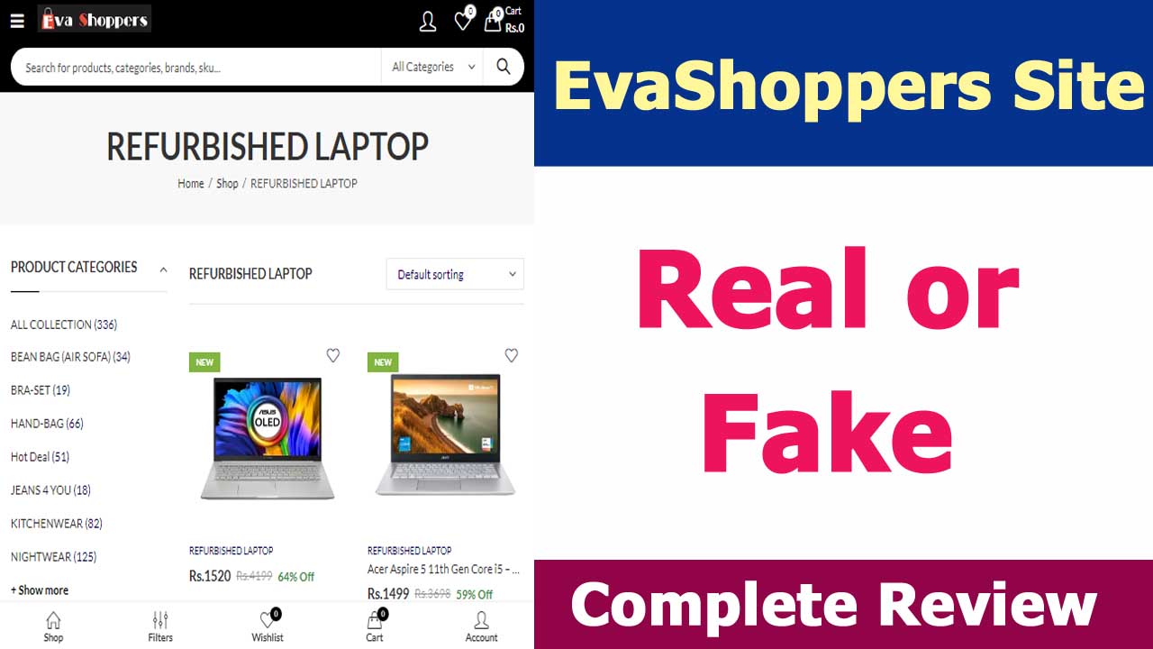 EvaShoppers Site