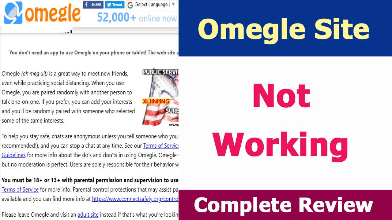 Omegle Site Not Working