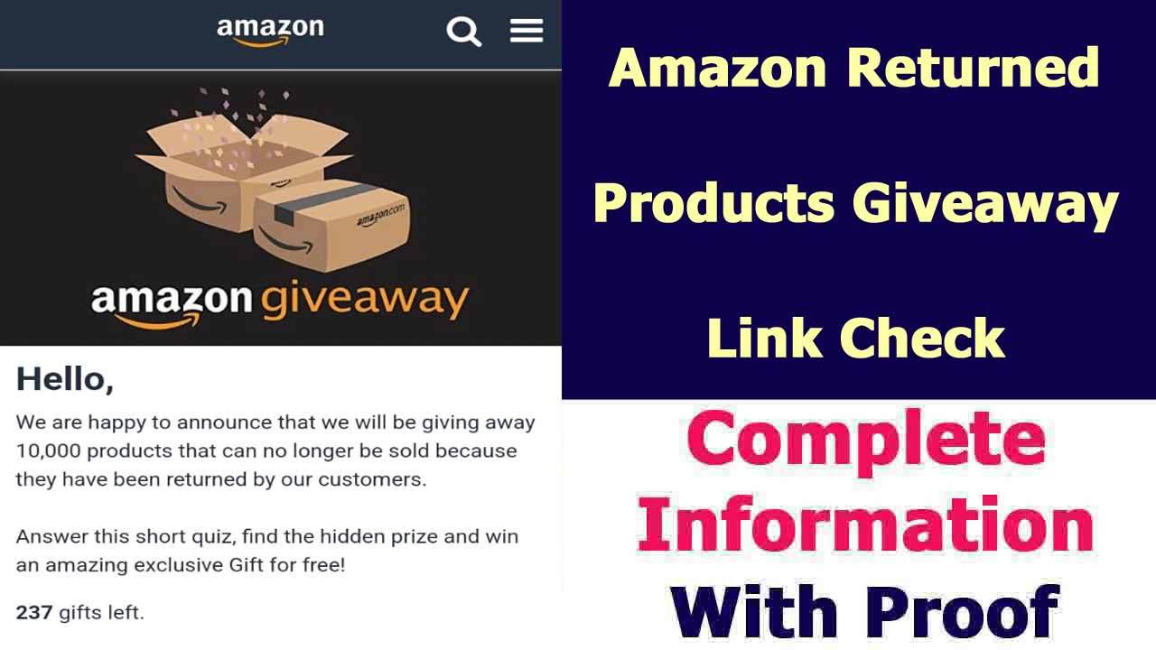 Amazon Returned Products Giveaway