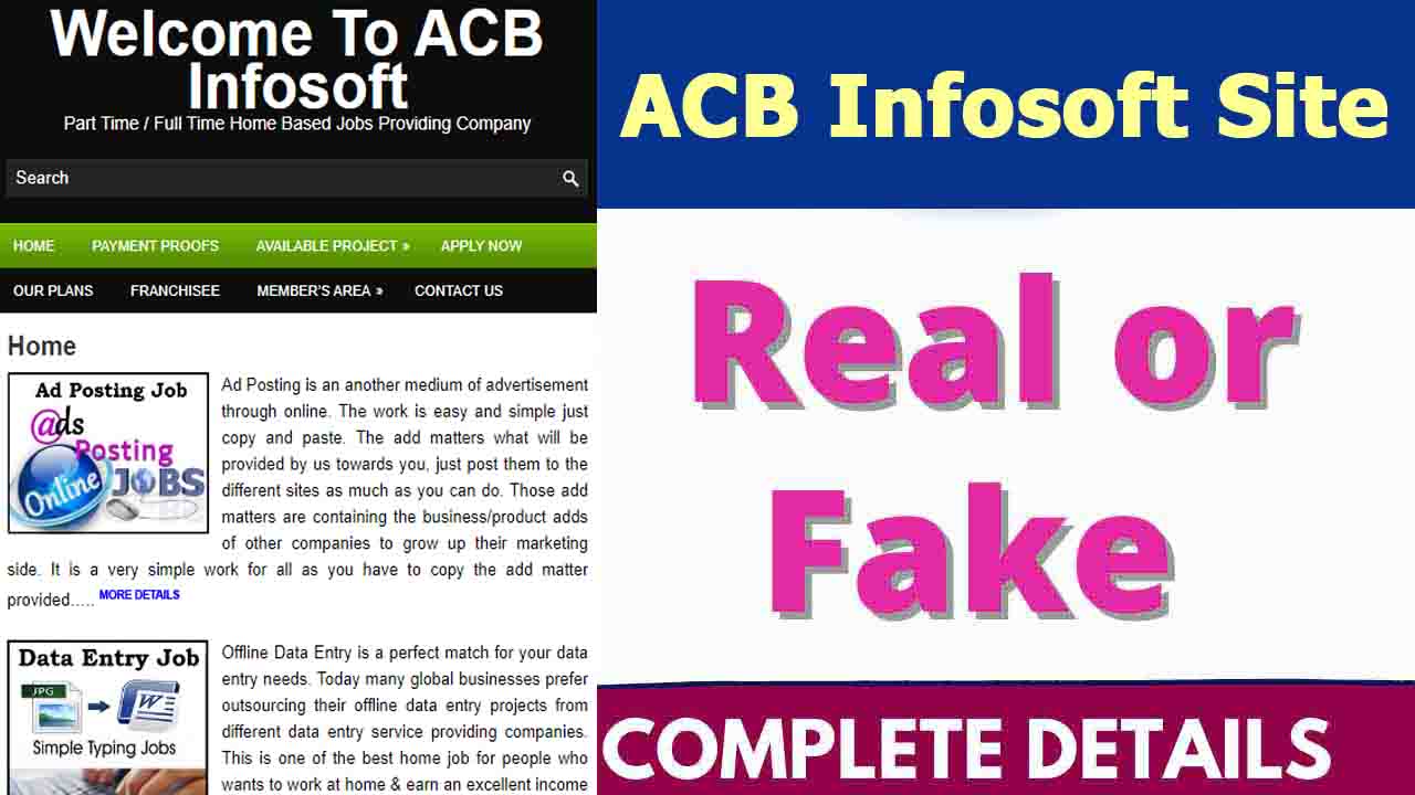 ACB Infosoft Site Review