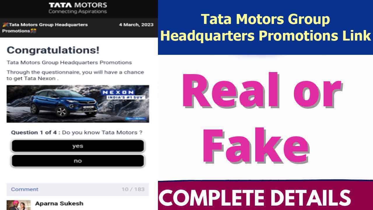 Tata Motors Group Headquarters Promotions Link