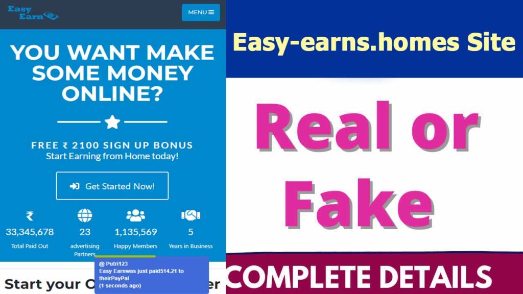 Easy Earns Site Review